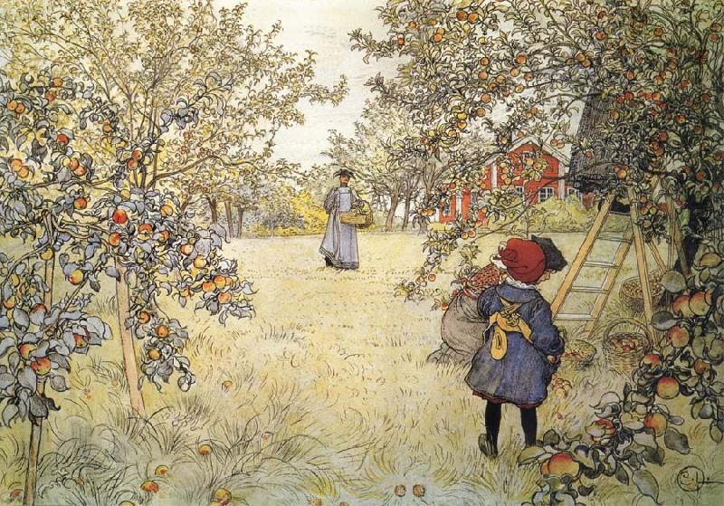 Carl Larsson Apple Harvest china oil painting image